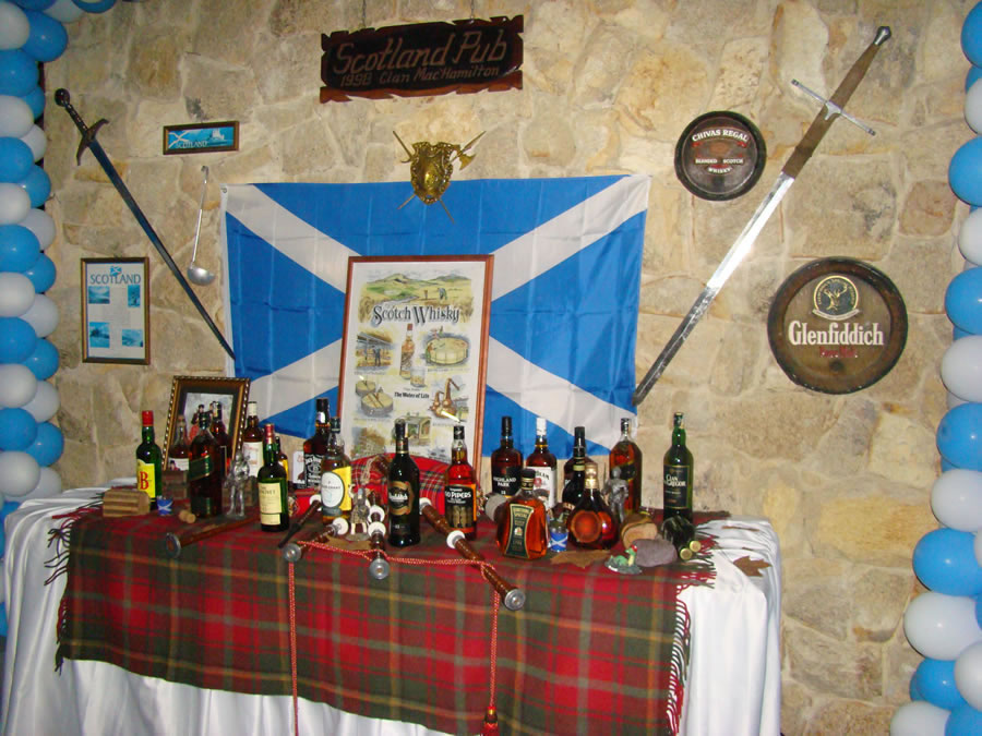 Mesa de degustação de Whisky